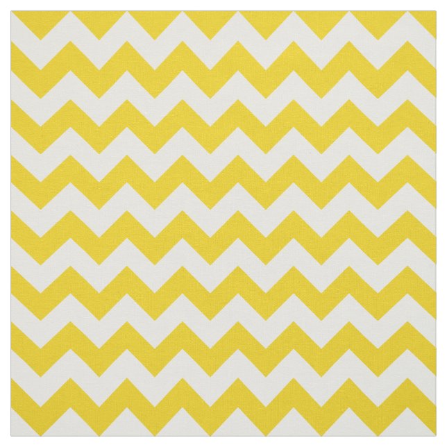 Yellow Zigzag, gelb Zickzack, geometrisches Muster Stoff (Muster)