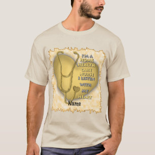 Yellow Zuhause Health Care Custom Krankenpfleger T T-Shirt