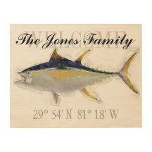 Yellowfin Thunfisch Begrüßungsunterschrift mit GPS