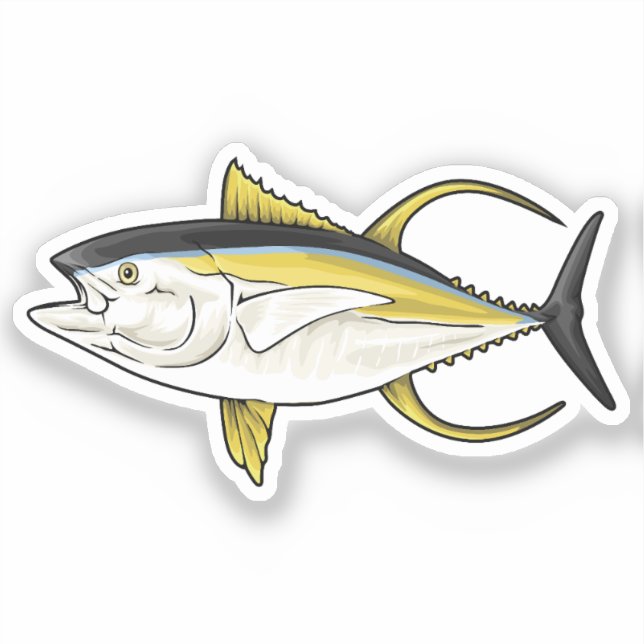 Yellowfin Tuna Vector Aufkleber (Vorderseite)