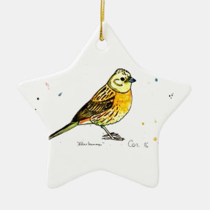 Yellowhammer Vogel Keramikornament