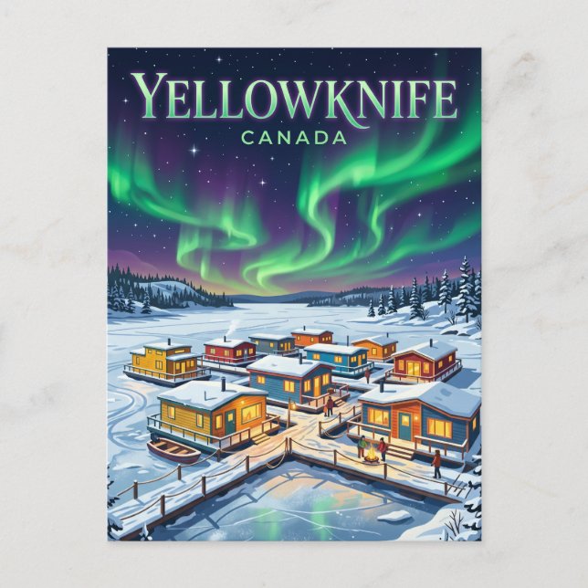 Yellowknife Kanada Postkarte (Vorderseite)
