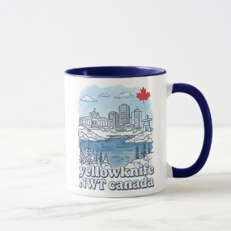 Yellowknife NWT Canada Simple Blue Skyline Cute Tasse