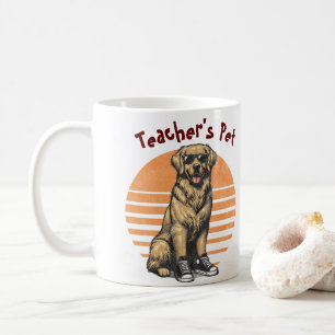 Yellows mit Sonnenbrille Golden Retriever Kaffeetasse