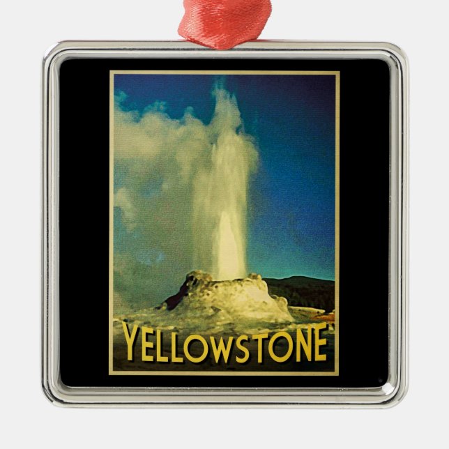 Yellowstone Alt treu Silbernes Ornament (Vorne)
