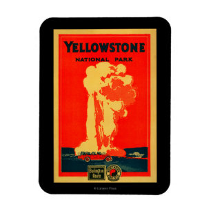 Yellowstone, altes zuverlässiges Werbungs-Plakat Magnet
