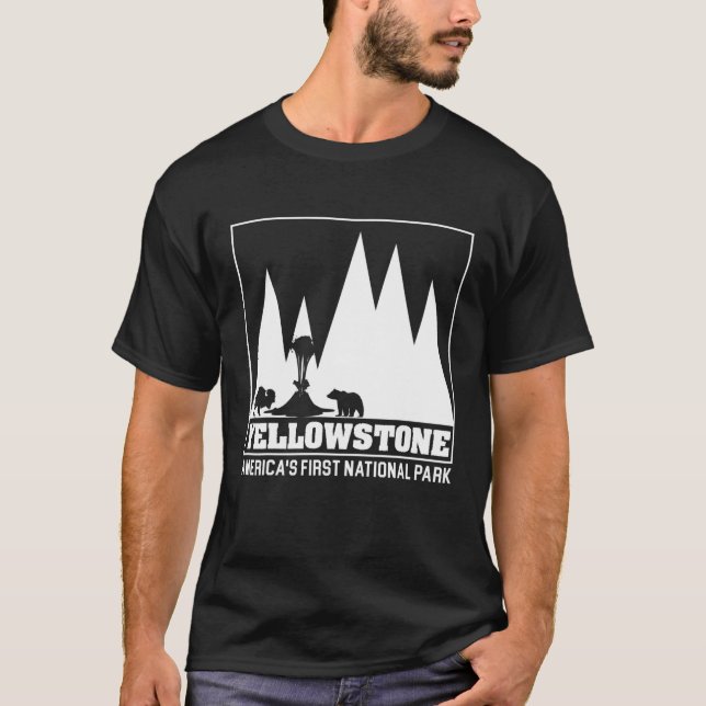 Yellowstone America's First National Park USA Park T-Shirt (Vorderseite)