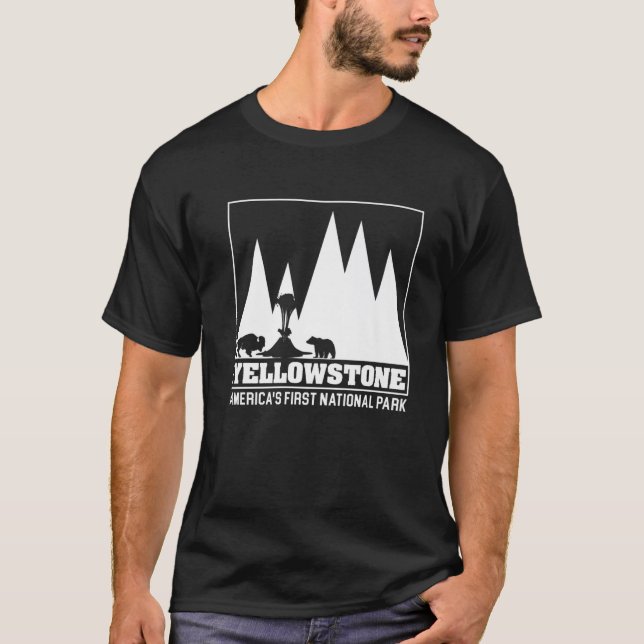 Yellowstone America's First National Park USA Park T-Shirt (Vorderseite)