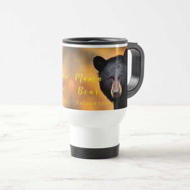 Yellowstone Bärenreise Mug-Mama-Bär Reisebecher (VorderseiteRechts)
