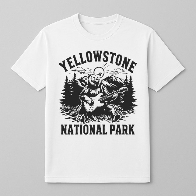 Yellowstone Bear Guitar T - Shirt (Von Creator hochgeladen)
