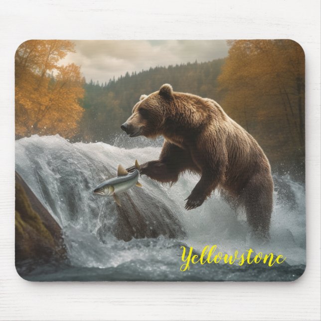 Yellowstone Bear Mouse Pad Mousepad (Vorne)