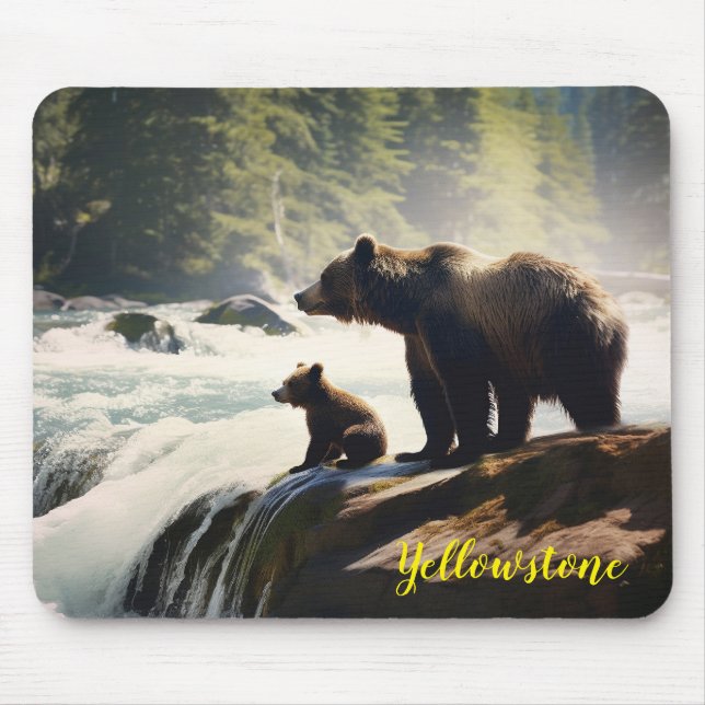Yellowstone Bear Mouse Pad Mousepad (Vorne)