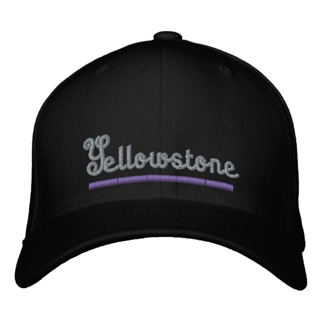 Yellowstone bestickter Baseballkapphut Bestickte Baseballkappe (Vorderseite)