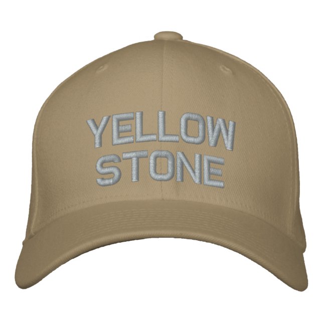 Yellowstone bestickter Baseballkapphut Bestickte Baseballkappe (Vorderseite)