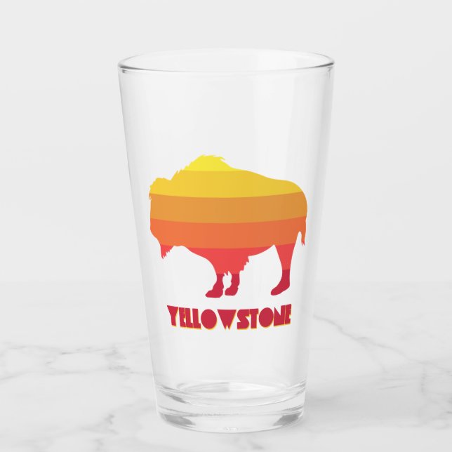 Yellowstone Bison Glas (Vorderseite)