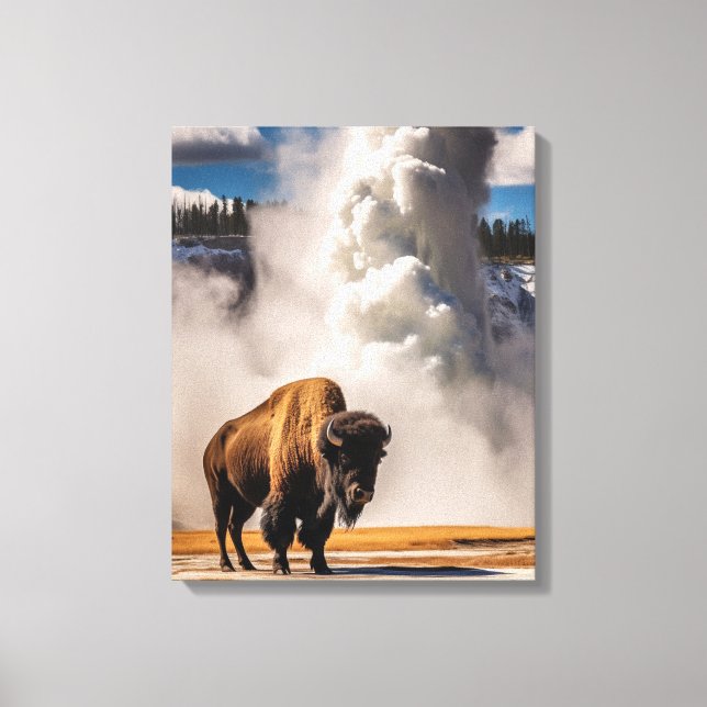 Yellowstone Bison Leinwand Art (Vorderseite)