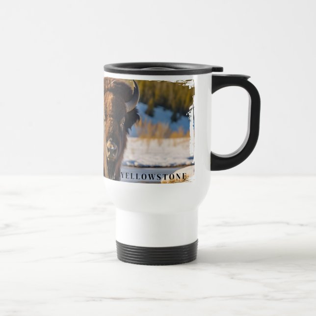 Yellowstone Bison Travel Mug Reisebecher (Rechts)