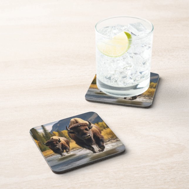 Yellowstone Buffalo Untersetzer Set (Rechte Seite)