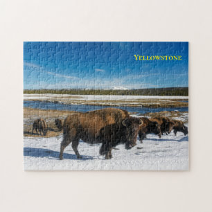 Yellowstone-Büffel-Spiel-Puzzlespiel Puzzle