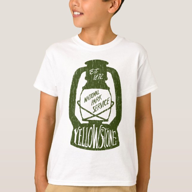 Yellowstone-Camping T-Shirt (Vorderseite)