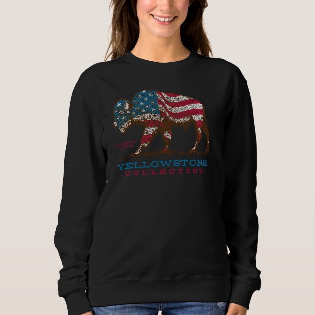 Yellowstone Collection Usa Buffalo Ranch Life Coup Sweatshirt (Vorderseite)