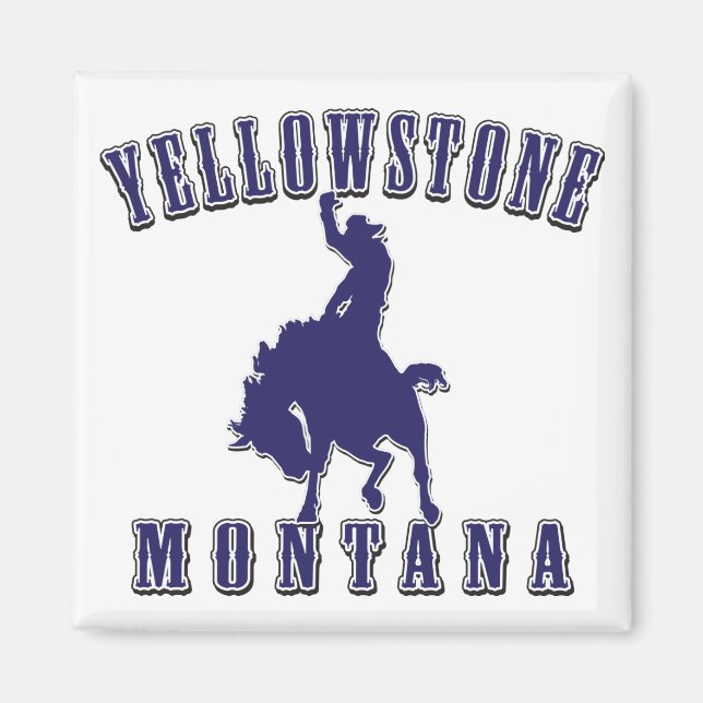 Yellowstone-Cowboy-Blue Magnet (Vorne)