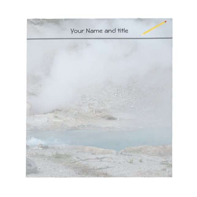 Yellowstone-Dampfgeyser Notizblock (Vorderseite)