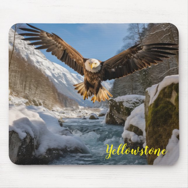 Yellowstone Eagle Mouse Pad Mousepad (Vorne)