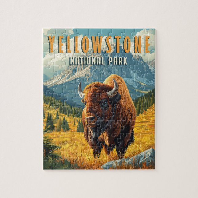 Yellowstone: Eine Retroreise Puzzle (Vertikal)
