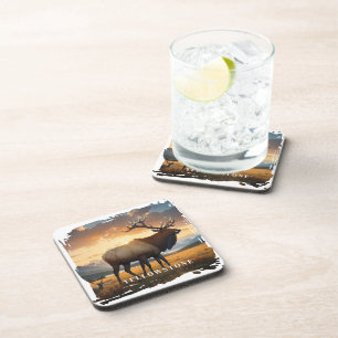 Yellowstone Elk Beverage Coaster Getränkeuntersetzer