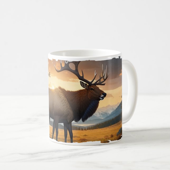Yellowstone Elk-Tasse Kaffeetasse (VorderseiteRechts)