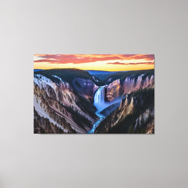 Yellowstone Falls Leinwand Art (Vorderseite)