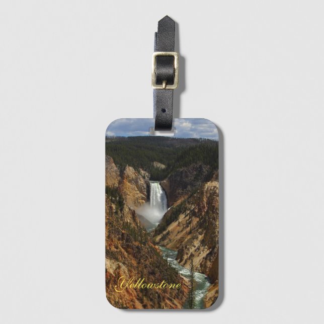 Yellowstone Falls Luggage Tag Gepäckanhänger (Vorderseite Vertikal)