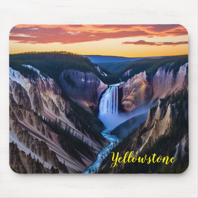 Yellowstone Falls Mouse Pad Mousepad (Vorne)