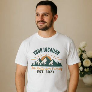 Yellowstone Familien-Trip-Shirt Benutzerdefinier T-Shirt