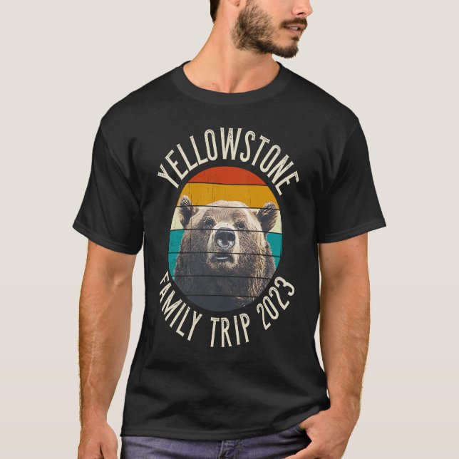 Yellowstone Family Trip 2023 Grizzly Bären Yellows T-Shirt (Vorderseite)