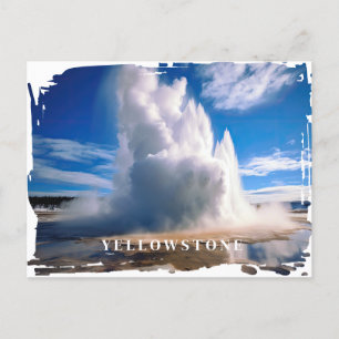 Yellowstone Geyser Postkarte