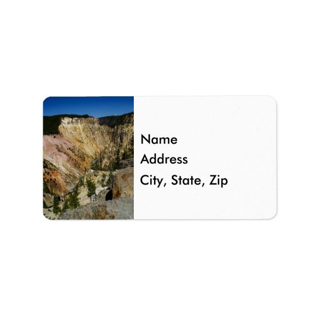 Yellowstone Grand Canyon Adressaufkleber (Vorne)