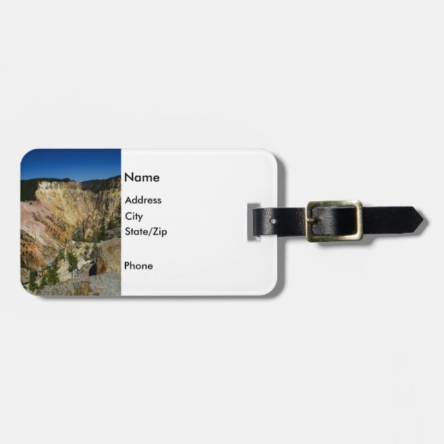 Yellowstone Grand Canyon Gepäckanhänger (Vorderseite horizontal)