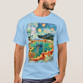 Yellowstone Grand Prismatic Van Gogh Custom Text T-Shirt