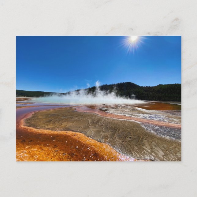 Yellowstone Hot Springs Postkarte (Vorderseite)