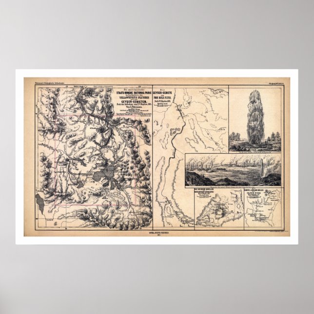 Yellowstone in deutschem Poster 1871 (Vorne)