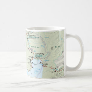 Yellowstone-Karten-Tasse Kaffeetasse