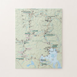 Yellowstone-Kartenpuzzlespiel Puzzle