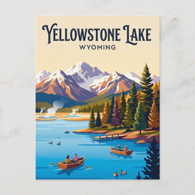Yellowstone Lake USA Postkarte (Vorderseite)