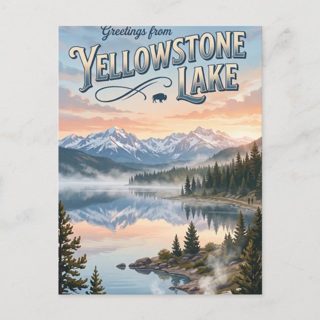 Yellowstone Lake USA Postkarte (Vorderseite)