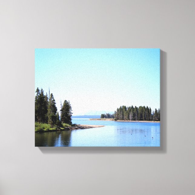 Yellowstone Lake West Thumb Color 11x14 Leinwanddruck (Vorderseite)