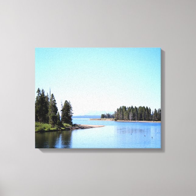 Yellowstone Lake West Thumb Color 16x20 Leinwanddruck (Vorderseite)