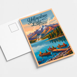 Yellowstone Lake Wyoming Landschaftsfischerei Postkarte
