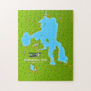 Yellowstone Lake, Wyoming Map Puzzle